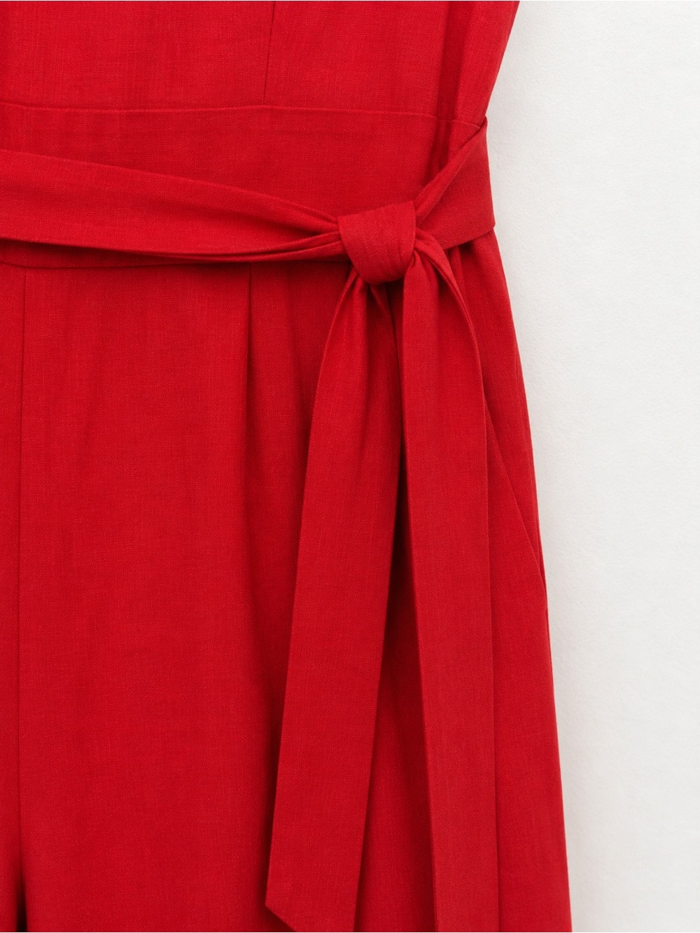 NWT Antonio Melani Red Linen Romper Size 16 - Picture 2 of 5